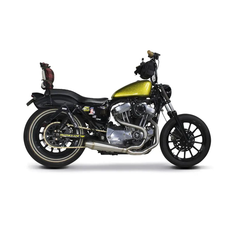 Two Brothers Racing Gen II Megaphone 2-into-1 Exhaust for Harley 14-22 XL Sportster / Stainless steel  - Customhoj