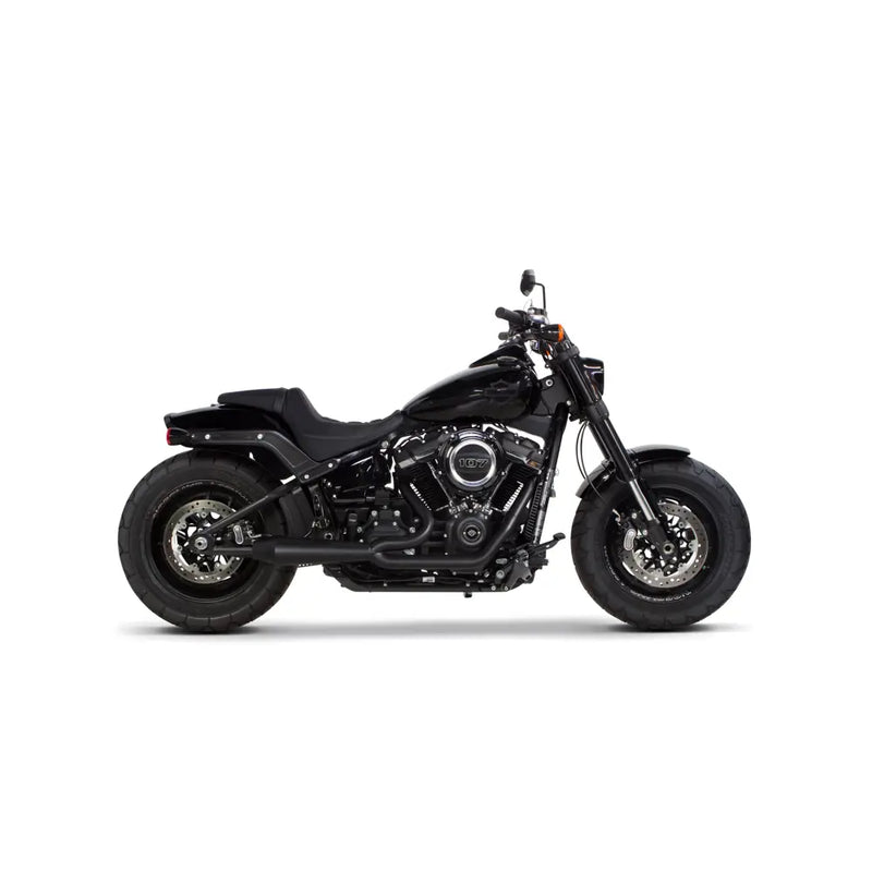 Two Brothers Racing Gen II Megaphone 2-into-1 Exhaust for Harley 18-25 Softail Fat Bob / Deluxe / Slim / Street Bob / Low Rider / Standard (excl. FXLRST) / Black  - Customhoj