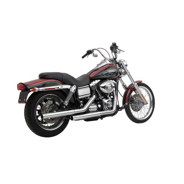Vance & Hines 2-1/2" Straightshots Chrome Slip-On Mufflers for Harley 91-16 Dyna (read note) (excl. FXDF / FXDWG / FXDL / FLD)