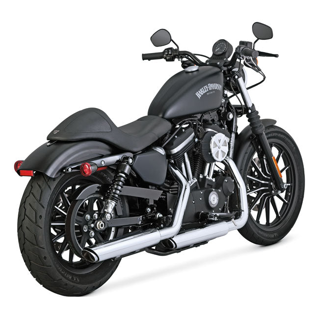 Vance & Hines Twin Slash 3" PCX Slip-On Mufflers for Harley 14-22 XL Sportster / Chrome