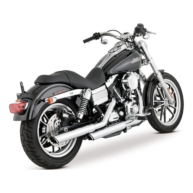 Vance & Hines Twin Slash 3" PCX Slip-On Mufflers for Harley 91-17 Dyna (excl. FXDF / FXDWG / FXD / FXLRS) / Chrome
