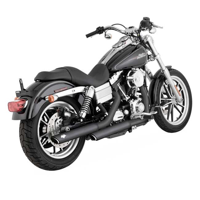 Vance & Hines Twin Slash 3" Slip-On Mufflers for Harley 91-16 Dyna (excl. FXDF / FXDWG / FXD / FXLRS) / Black