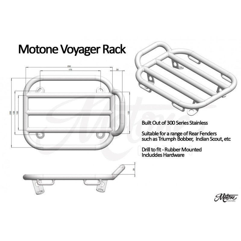 Motone Voyager Universal Pakethållare MC