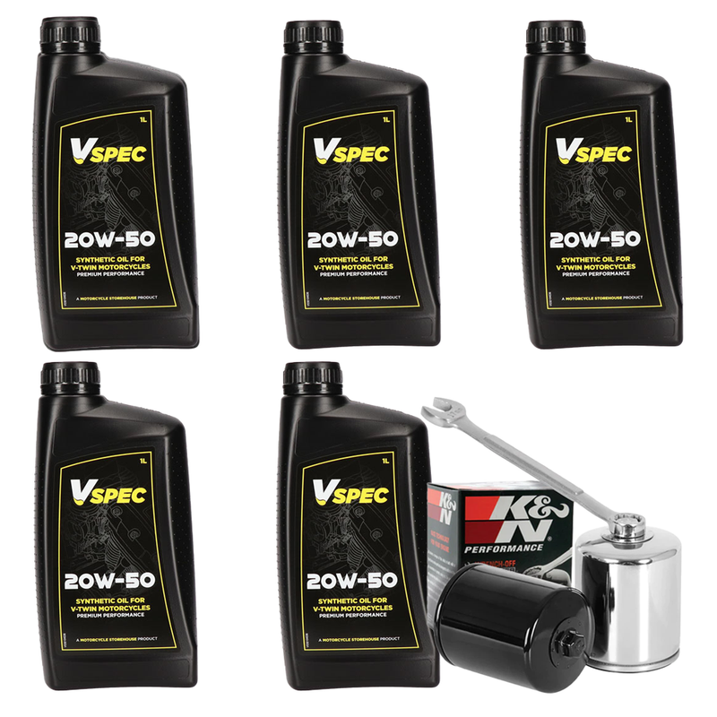 Vspec Service Kit Oils & Filter for Harley 2002-2017 V-Rod / Chrome