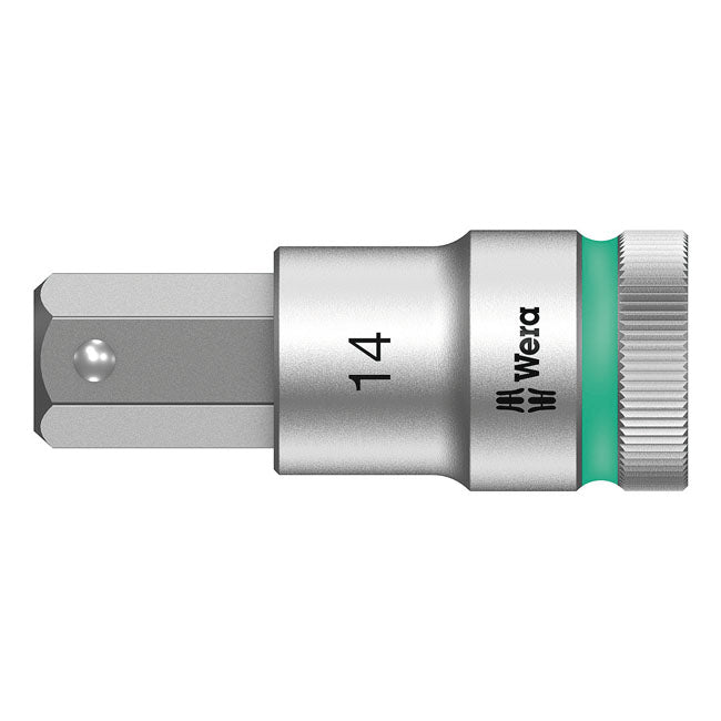 Wera Allen Head Sockets 14mm Wera Zyklop 1/2" Hex Socket Bit with Holding Function Metric Sizes Customhoj