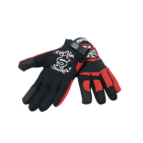 West Coast Choppers Gloves Black/Red / S West Coast Choppers Motorcycle Riding Gloves Customhoj