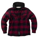 West Coast Choppers Hell Bent Flannel Jacket Red/Black / S  - Customhoj