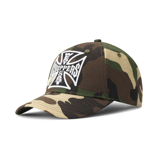 West Coast Choppers OG Cross Ripstop Roundbill Hat Camo