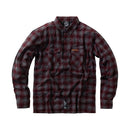 West Coast Choppers Rigid Flannel Shirt Burgundy/Red / S  - Customhoj