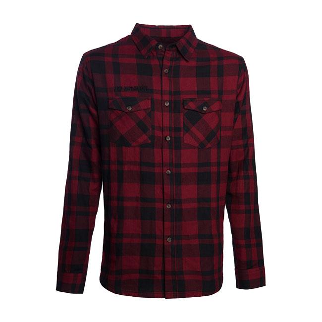 West Coast Choppers Shirt Red/Black / S West Coast Choppers La Bomba Herringbone Flannel Shirt Customhoj