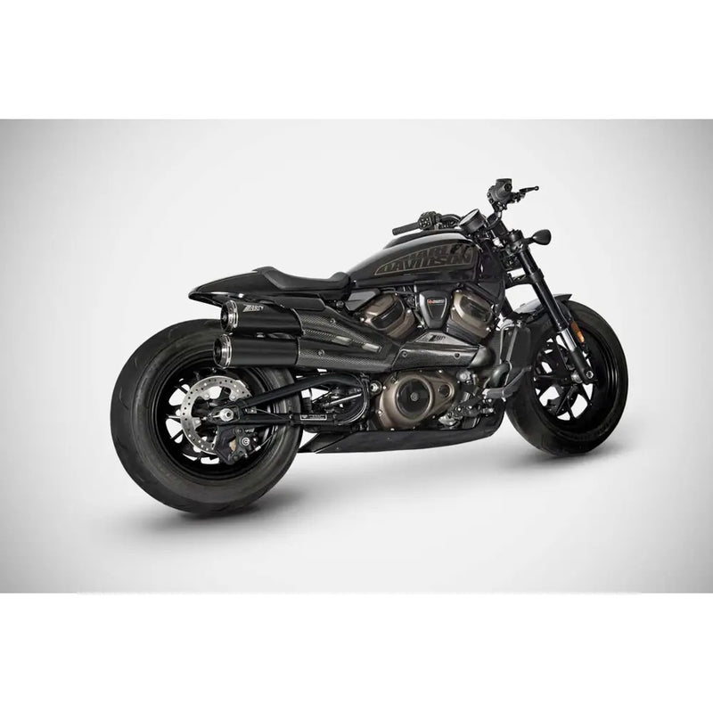 Zard 2-1-2 Euro 5 E5 Slip-On Exhaust System for Harley 21-24 Sportster S RH1250S / Top Gun  - Customhoj