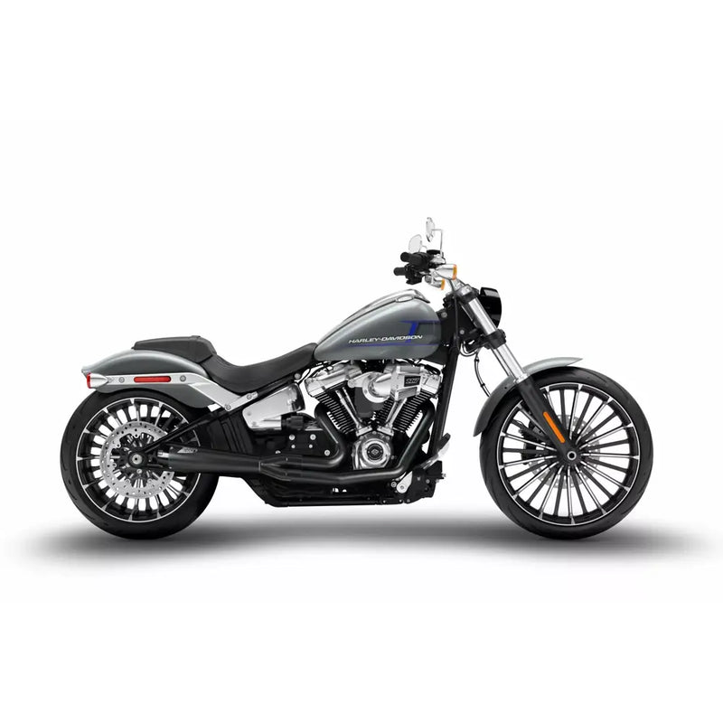 Zard 2-into-1 Euro 4/5 E5 Exhaust System for Harley 18-24 Softail Fat Boy / Breakout / Black  - Customhoj