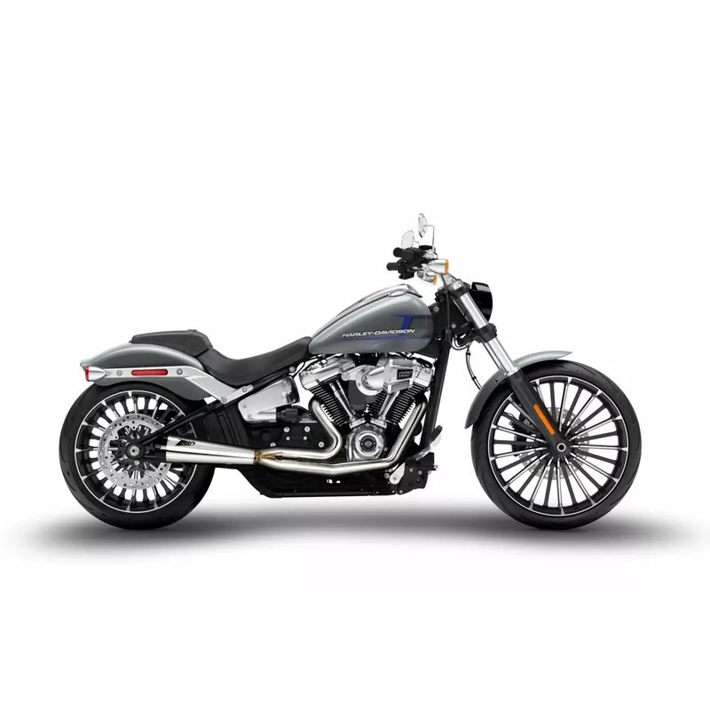 Zard 2-into-1 Euro 4/5 E5 Exhaust System for Harley 18-24 Softail Fat Boy / Breakout / Polished Stainless Steel  - Customhoj