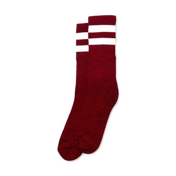 AMERICAN SOCKS Strumpor American Socks Mid High Röd Noise, Double Vit Striped Customhoj