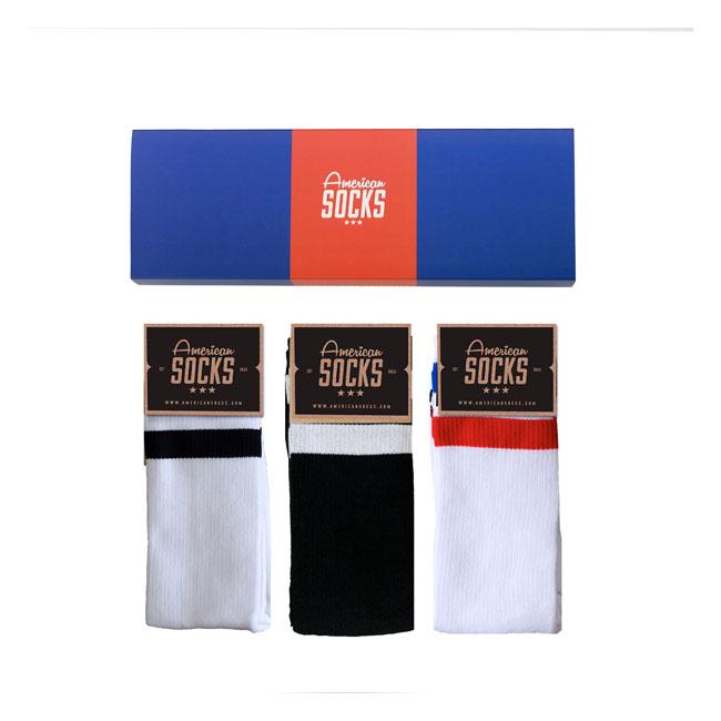 AMERICAN SOCKS Strumpor American Socks The Classic Gift Box 3-Pack Customhoj