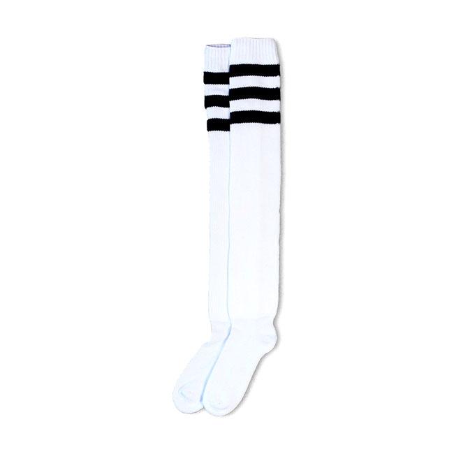 AMERICAN SOCKS Strumpor American Socks Ultra High Old School, Triple Svart Striped Customhoj