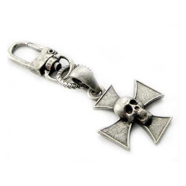 AMIGAZ Nyckelring Amigaz Maltese Cross Skull Nyckelring Customhoj