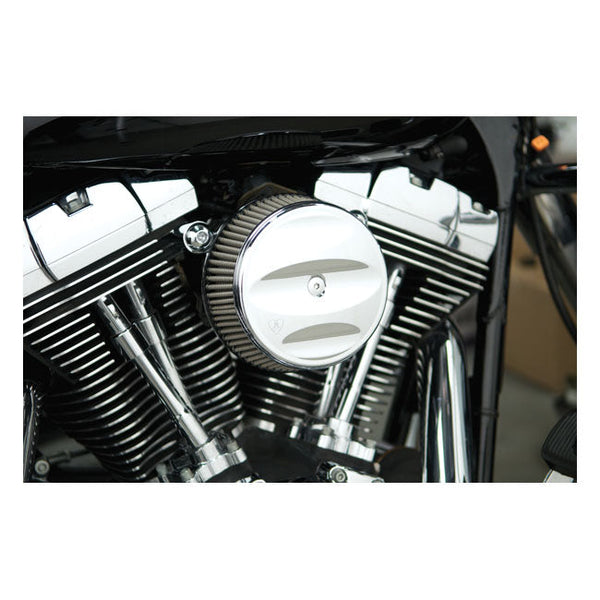 Arlen Ness Air Cleaner Harley 01-15 Softail; 04-17 Dyna (excl. 2017 FXDLS); 02-07 FLT/Touring / Chrome Arlen Ness Stage 1 Billet Sucker Air Cleaner Scalloped for Harley Customhoj