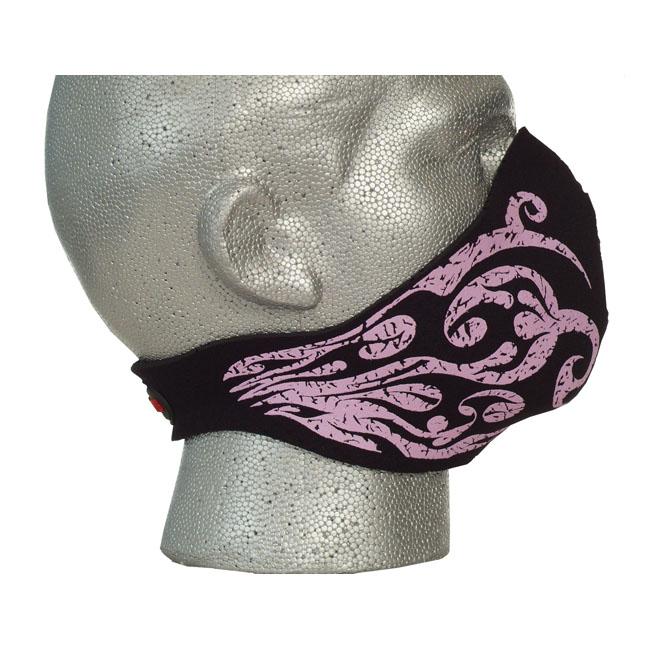 BANDERO Mask / Balaklava Bandero Biker Face Mask Tribal Flames Rosa Customhoj