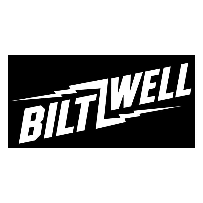 BILTWELL Klistermärke 12" / Vit Biltwell Bolt Klistermärke Svart/Vit Customhoj