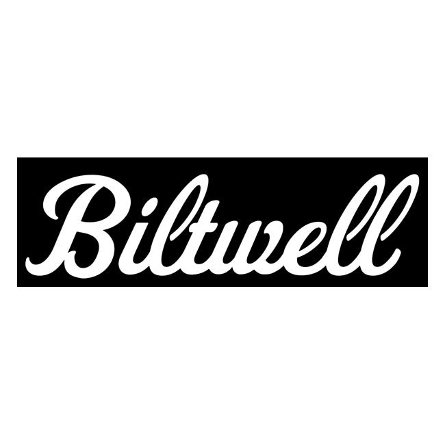 BILTWELL Klistermärke 12" / Vit Biltwell Script Klistermärke Svart/Vit Customhoj