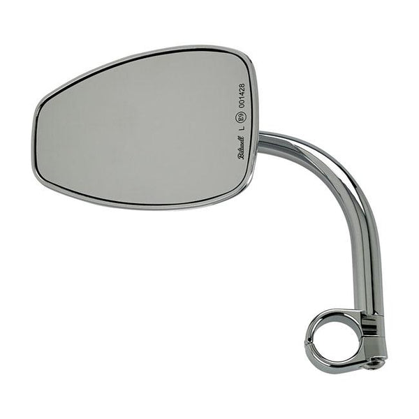 BILTWELL Speglar Clamp On Krom Utilty Teardrop Spegel Svart / Krom 7/8 (22mm) Customhoj