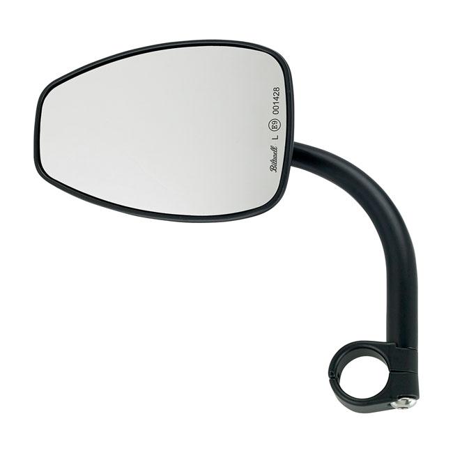 BILTWELL Speglar Clamp On Svart Utilty Teardrop Spegel Svart / Krom 7/8 (22mm) Customhoj