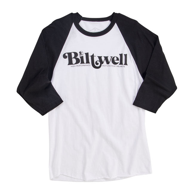 BILTWELL T-shirt Biltwell High-Perf raglan T-Shirt Svart/Vit Customhoj