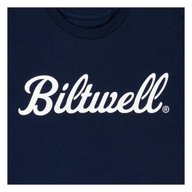 BILTWELL T-shirt Biltwell Script T-Shirt Navy Customhoj