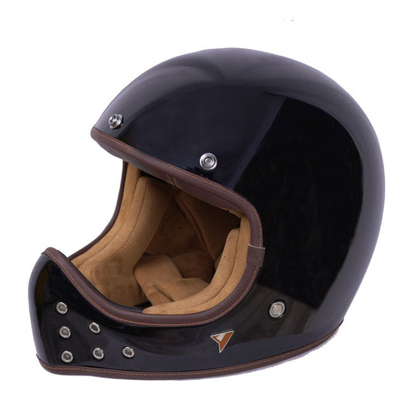 By City Full Face Helmets XS (53-54cm) By City The Rock Helmet Black Shinny Customhoj