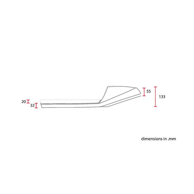 C-RACER Sadel cafe / flat track / scrambler C-Racer Late Classic Sadel Svart / Brun Customhoj