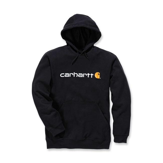 Carhartt Tröja Carhartt Signature Logo Hooded Tröja Svart Customhoj