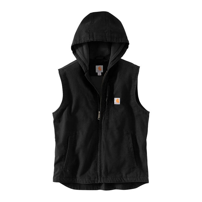 Carhartt Vest Black / S Carhartt Hooded Fleece-Lined Vest Customhoj