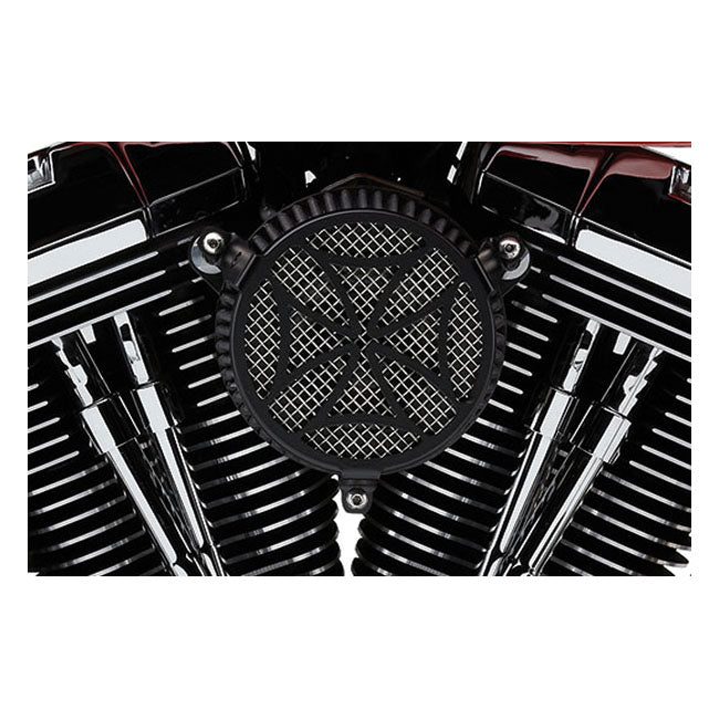 Cobra Air Cleaner Harley 16-17 Softail; 2017 FXDLS; 08-16 Touring, Trike. (e-throttle) / Black Cobra Naked Air Cleaner Cross for Harley Customhoj