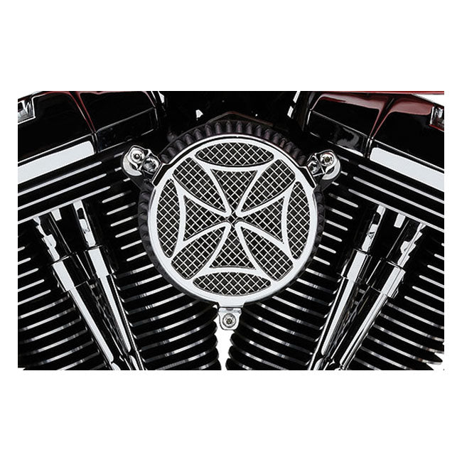 Cobra Air Cleaner Harley 16-17 Softail; 2017 FXDLS; 08-16 Touring, Trike. (e-throttle) / Chrome Cobra Naked Air Cleaner Cross for Harley Customhoj