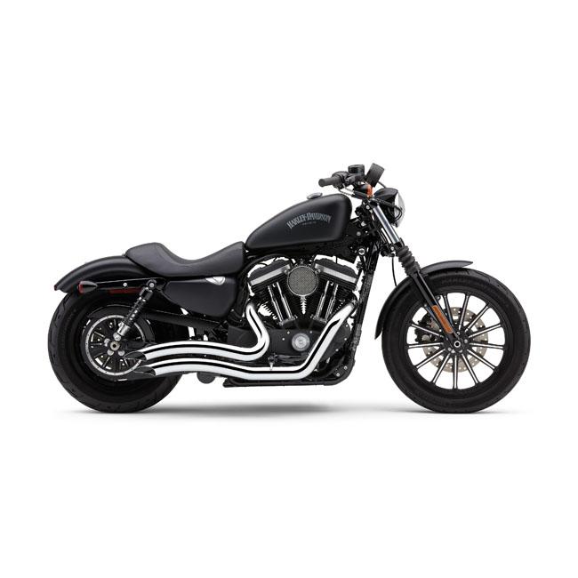 Cobra HD Sportster avgassystem Cobra Speedster Short Swept avgassystem Krom XL 14-20 Customhoj