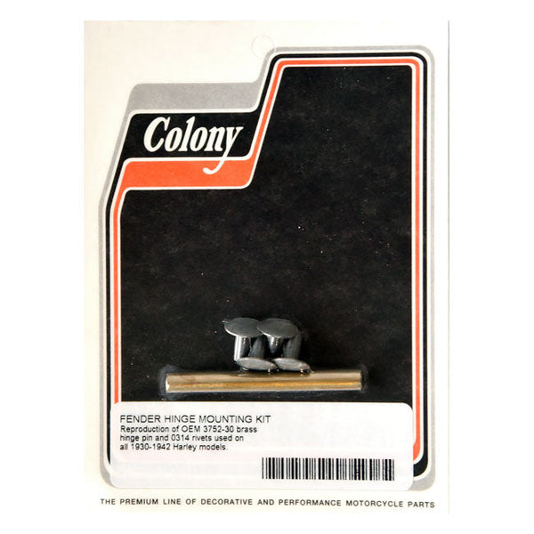 COLONY Montering skärm Colony fender hinge pin and rivet kit. HD 30-42 Customhoj