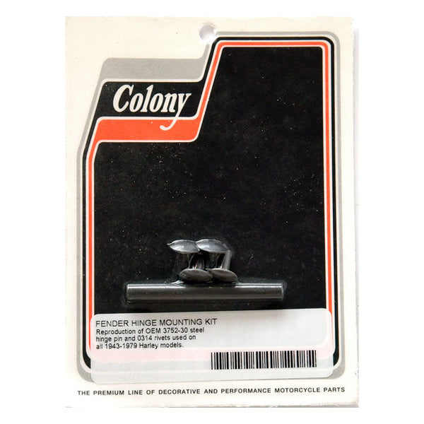 COLONY Montering skärm Colony fender hinge pin and rivet kit. HD 43-79 Customhoj