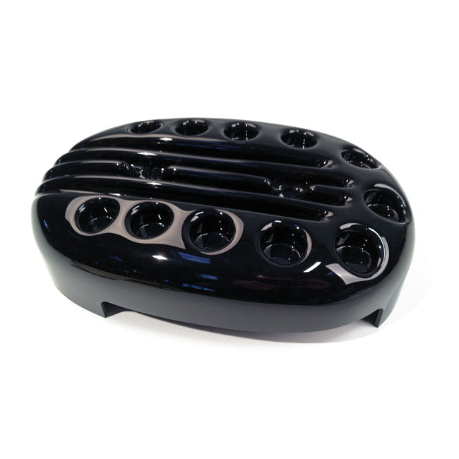 Cultwerk Air Cleaner Cover 04-20 XL with stock oval air cleaner / Gloss Black Cult-Werk Air Cleaner Cover Slotted Customhoj