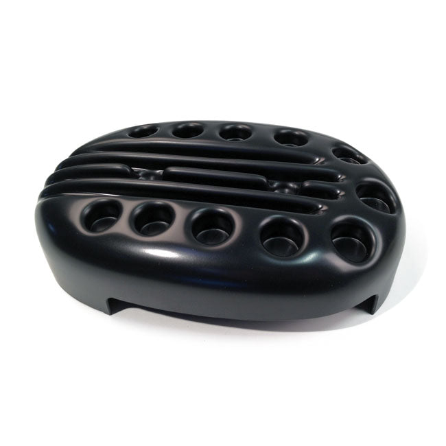 Cultwerk Air Cleaner Cover 04-20 XL with stock oval air cleaner / Matte Black Cult-Werk Air Cleaner Cover Slotted Customhoj