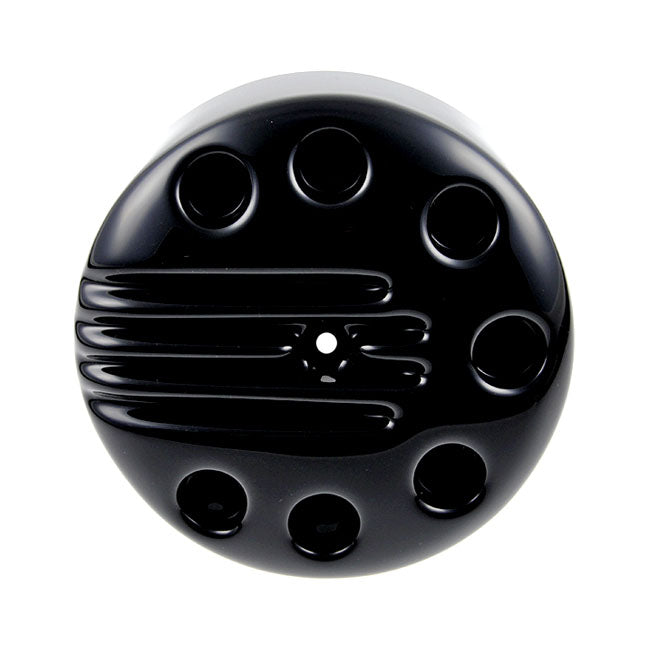 Cultwerk Air Cleaner Cover 16-22 XL with stock round air cleaner / Gloss Black Cult-Werk Air Cleaner Cover Slotted Customhoj