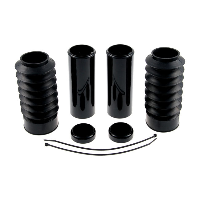 CULTWERK Damask / Gaffelkåpa / Bälg 16-21 XL1200X Forty Eight; 16-20 XL1200XS Forty Eight Special Cult-Werk 6-piece fork tube cover kit. Rubber boots. Sportster 04-21 / Dyna 06-17 / FXBR/S 18-21 Customhoj