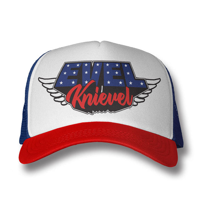 Evel Knievel Keps Evel Knievel - American Daredevil Trucker Keps Customhoj