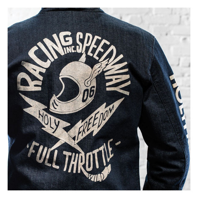 HOLY FREEDOM Jacka med skydd Holy Freedom Genoa Stampato Jacka Denim Customhoj