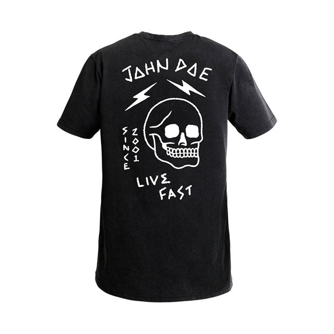 JOHN DOE T-shirt John Doe Live fast Skull T-shirt Svart Customhoj
