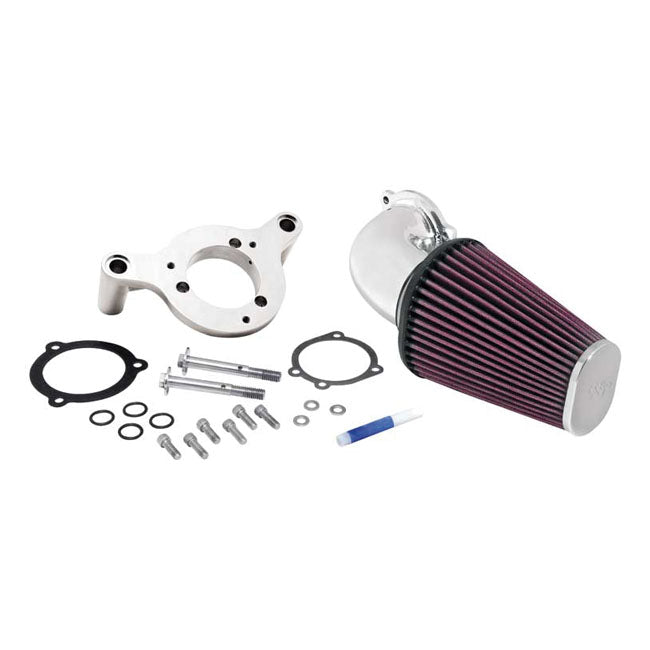 K&N Air Cleaner Harley 01-15 Softail; 04-17 Dyna (excl. 2017 FXDLS); 02-07 FLT/Touring / Polished K&N AirCharger Performance Air Cleaner for Harley Customhoj