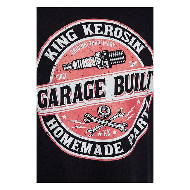 KING KEROSIN T-shirt King Kerosin Garage Built T-Shirt Svart Customhoj