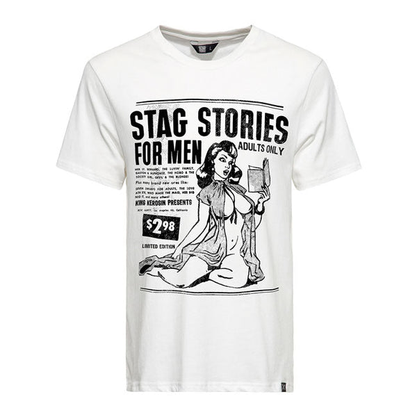 KING KEROSIN T-shirt King Kerosin Stag Stories T-shirt off white Customhoj