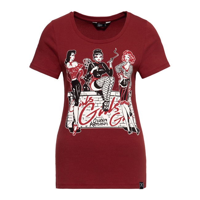King Kerosin T-shirt Ladies Red / XS Queen Kerosin Girls Girls Girls T-shirt Customhoj