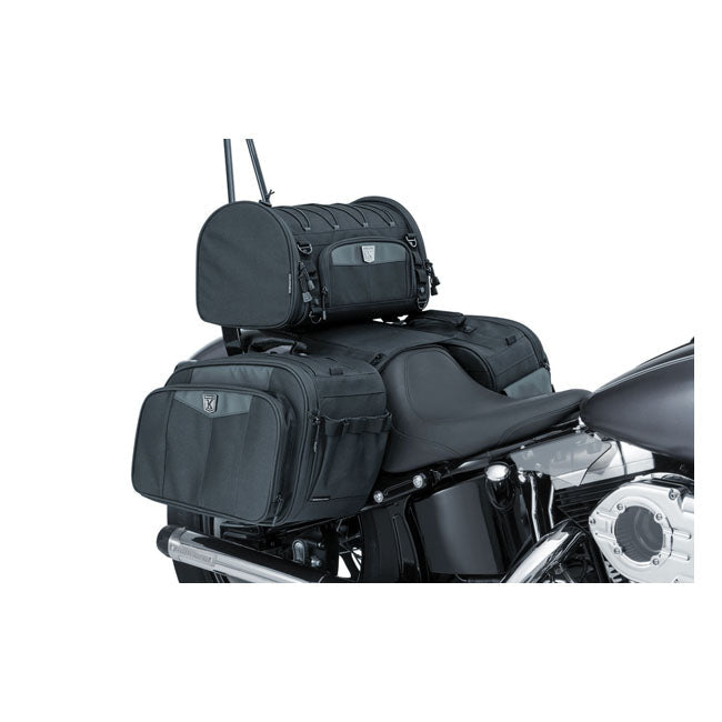 KURYAKYN Sidoväskor Kuryakyn Momentum Outrider throw-over saddlebags. Black Customhoj